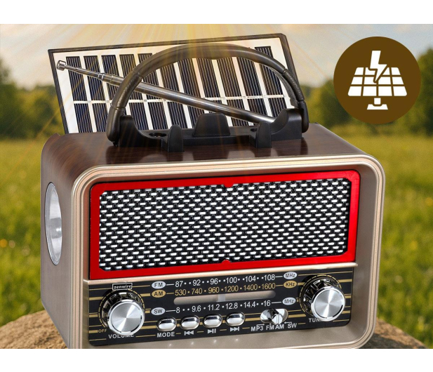 Zenwire Radio Retro FM Solarne BT-S060 - 1604657 - zdjęcie 2